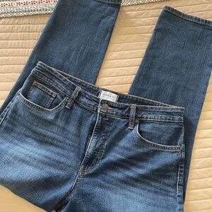 Crown & Ivy Blue Denim High-Rise Vintage Straight Jeans Size 12R EUC